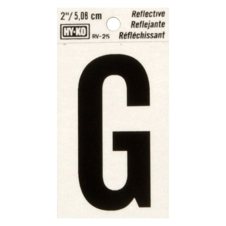 Hy-Ko 2In Reflective Letter G, 10PK B00419